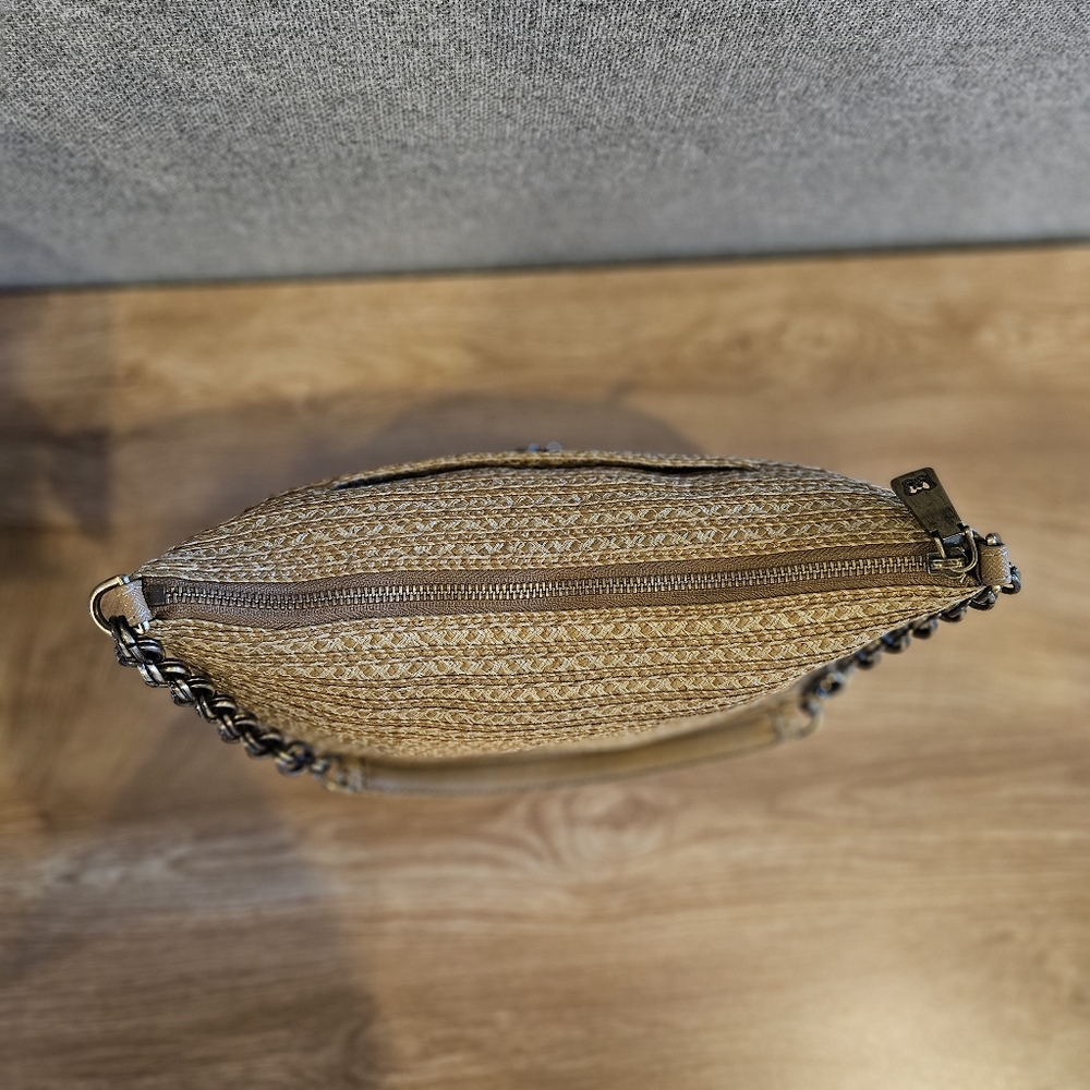 Eric Javits New York Powchky Woven Straw Tan Shoulder Bag - Picture 8 of 15